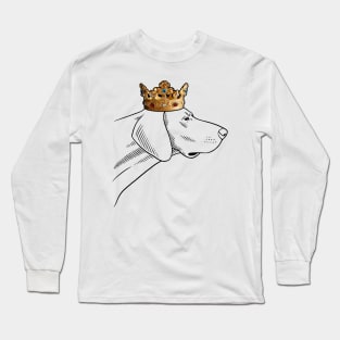 Pointer Dog King Queen Wearing Crown Long Sleeve T-Shirt